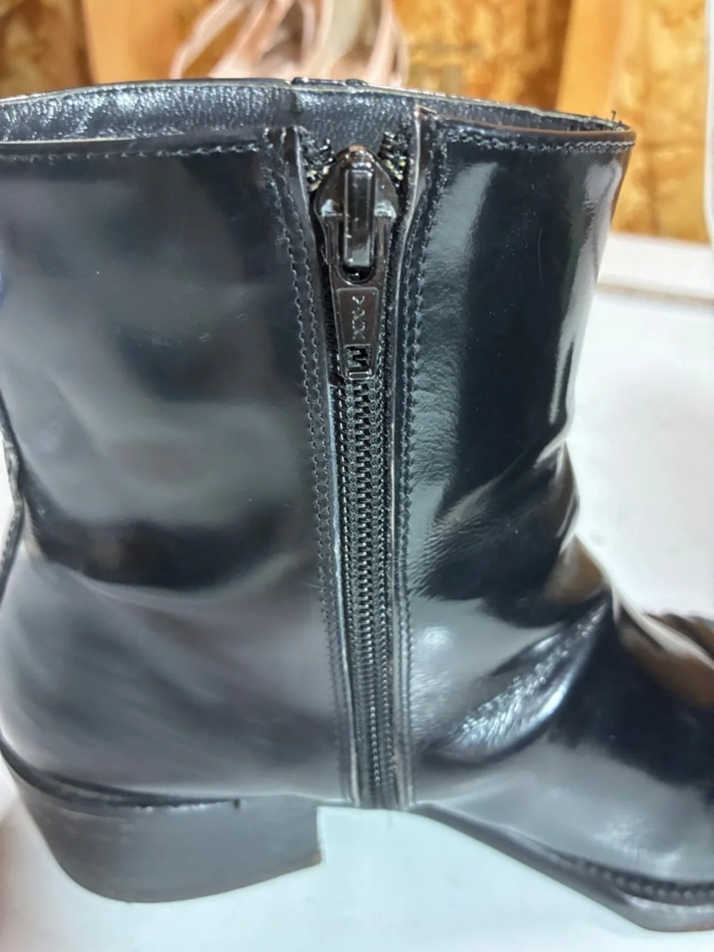 Debut Italian Leather Dress Boots, Black, Men’s Size 4.5 - 5, Women’s 6.5 - 7.